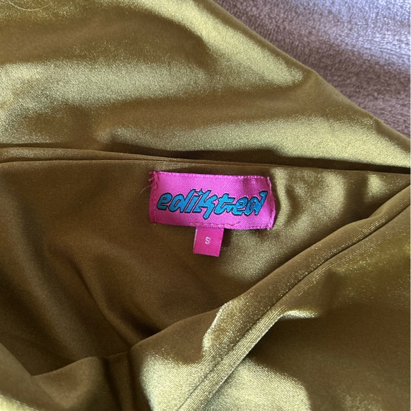 Edikted Green Mini Dress - Form Fitting - Picture 3 of 4